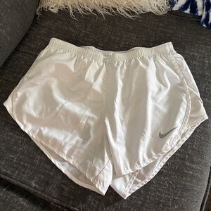 White Nike Running Shorts